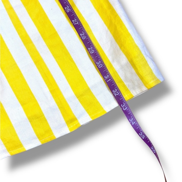 Revolve Lovers + Friends Adele Mini Dress Lemon Stripe Sweetheart Sz XL yellow - Picture 6 of 11